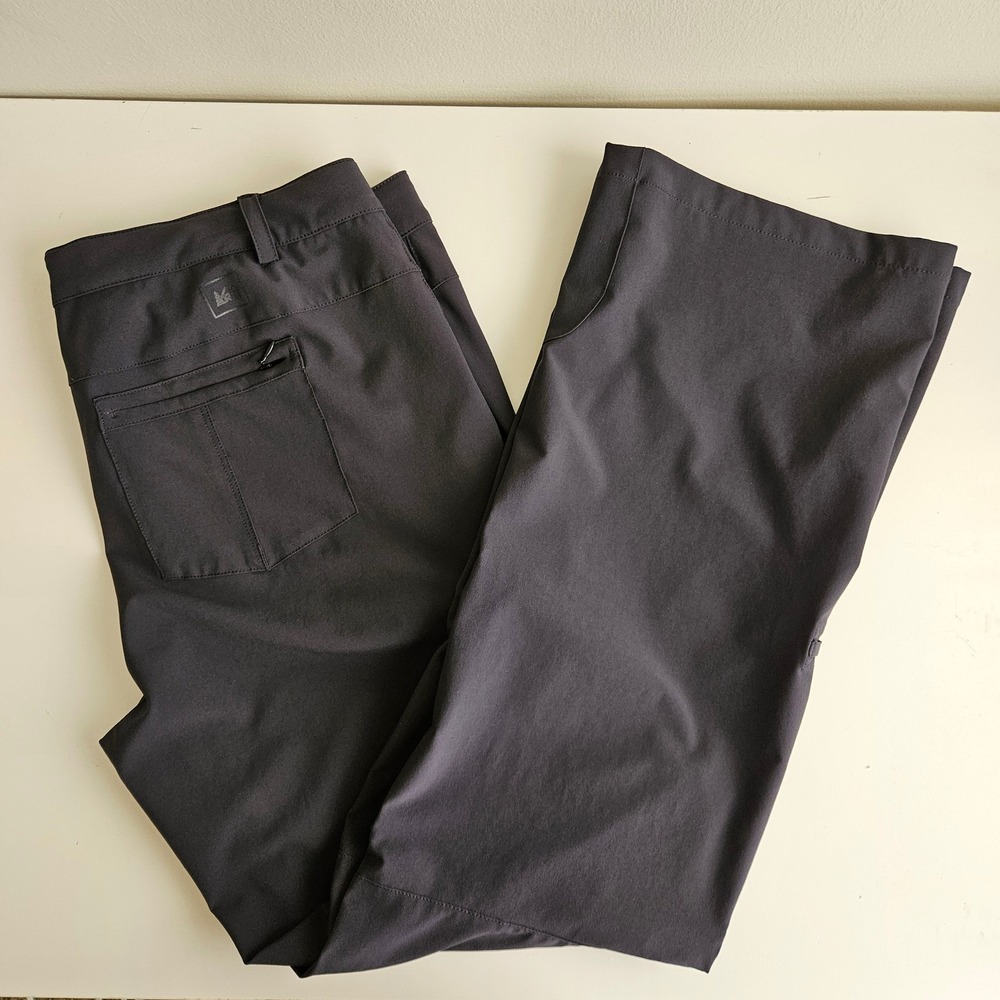 REI Sahara Path Cargo Pant Womens 14 Dark Gray Charcoal Roll Tab Hiking Outdoor - Picture 16 of 16